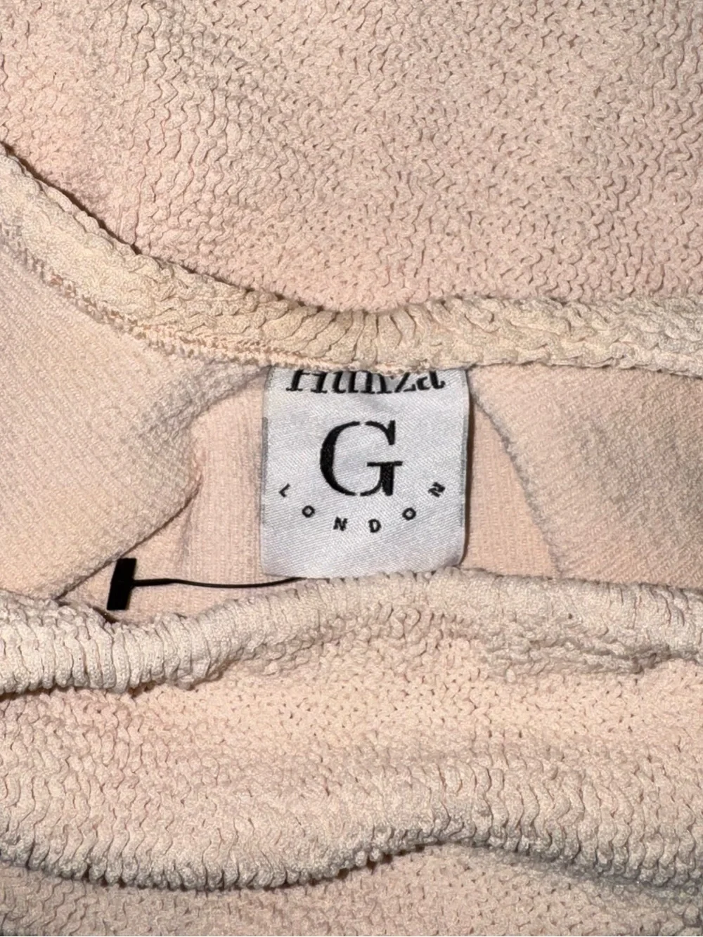 Hunza G Pale Pink Textured One-Piece Swimsuit - Picture 16 of 16